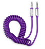 Аудиокабель AUX 3.5(m)-3.5(m), 1.8 м, витой, фиолетовый