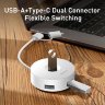 USB-концентратор Baseus Round box USB-A+Type-C to USB 3.0х1+USB 2.0х3 (CAHUB-GB02) White