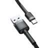 Кабель Baseus Cafule Cable USB For Type-C 2A 3m (CATKLF-UG1) Gray/Black