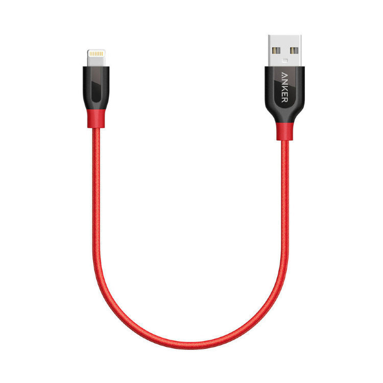Anker PowerLine+ 0.3m (A8124H91) - кабель Lightning to USB (Red)